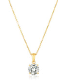 18k Gold $|& Crislu Royal Brilliant Cut Pendant Necklace - VOF Detail