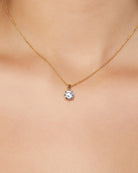 18k Gold $|& Crislu Royal Brilliant Cut Pendant Necklace - SOF Front