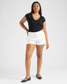 White $|& Vigoss Marley Cuffed Short - SOF Full Front