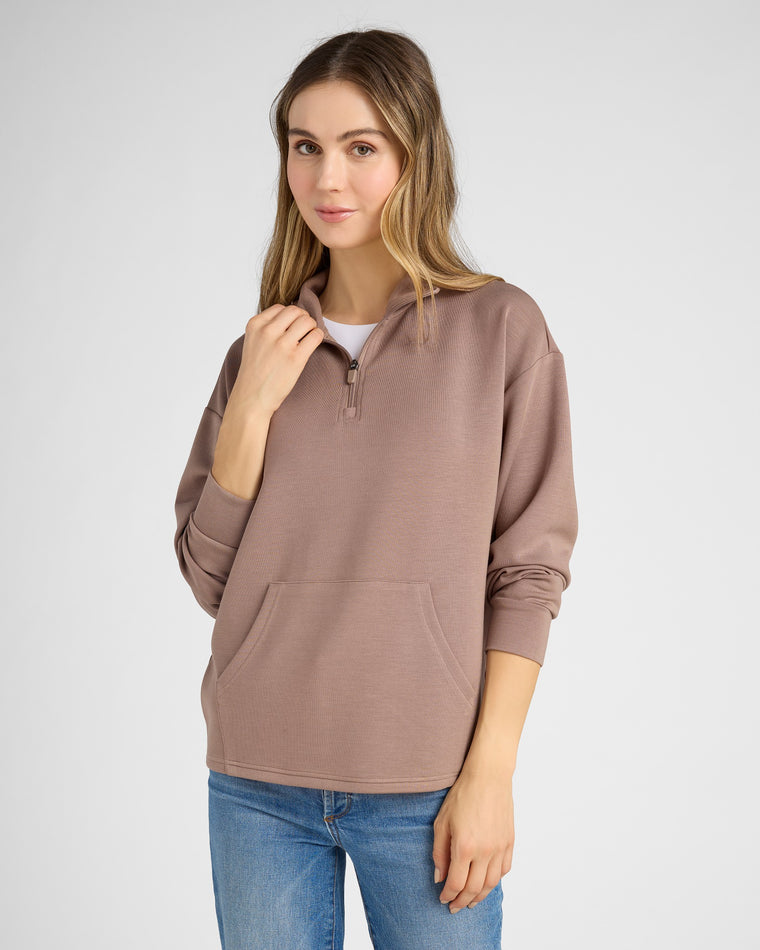 Driftwood Brown $|& Thread & Supply Keely Top - SOF Front