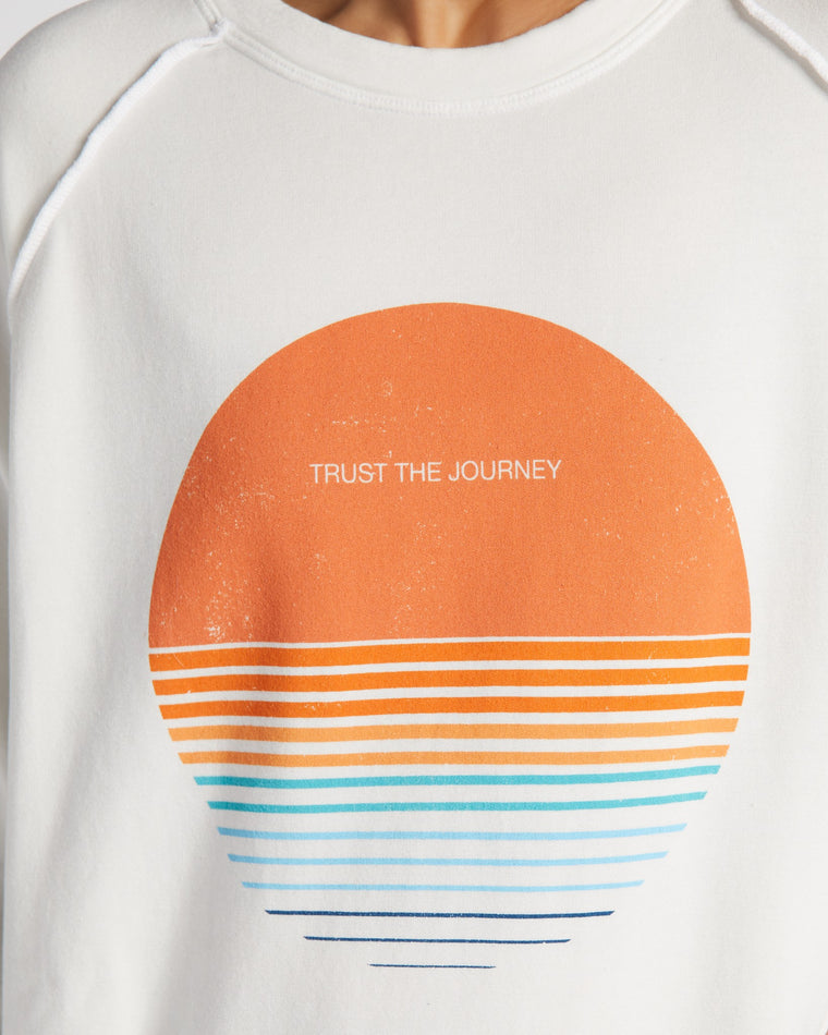 Trust the Journey in Natural $|& good hYOUman Vita Pullover - SOF Detail