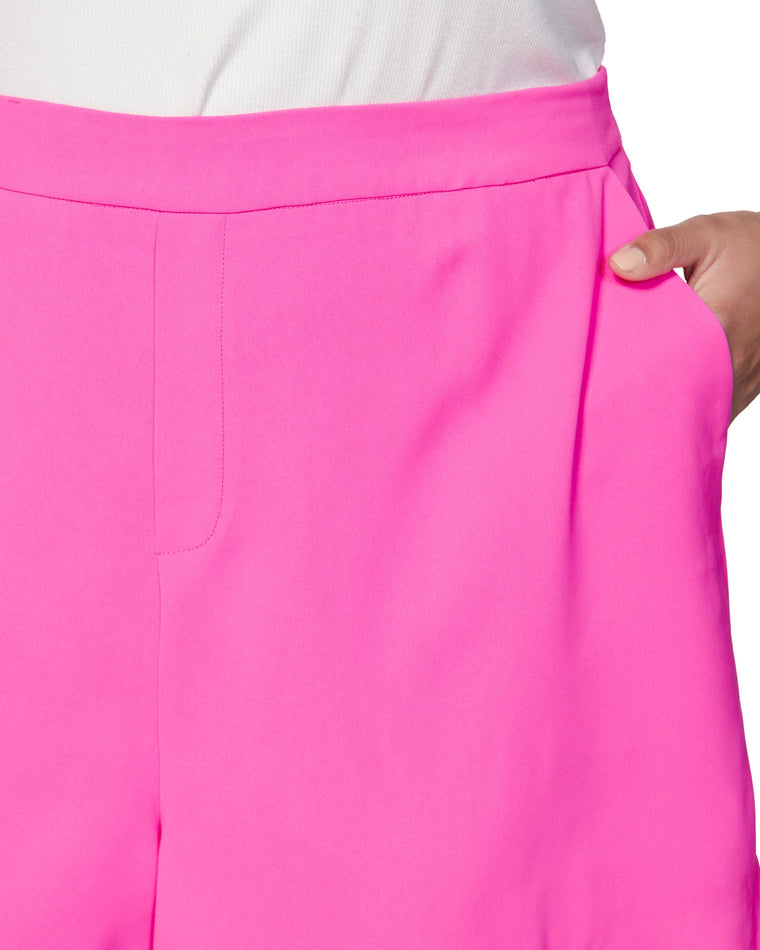Ultra Pink $|& Skies Are Blue Fitted Elastic Back Shorts - SOF Detail