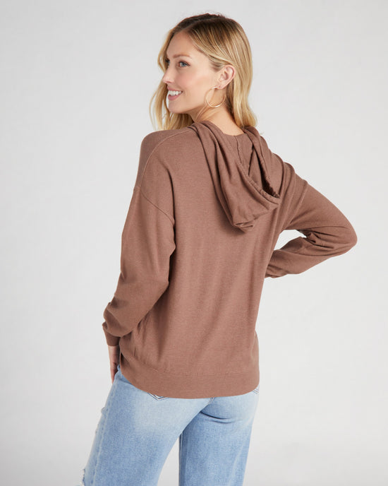 Cappuccino $|& Staccato Pullover Hoodie Sweater - SOF Back