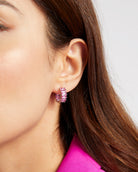 Pink/Silver $|& Luv AJ Emerald Ballier Huggies - SOF Front