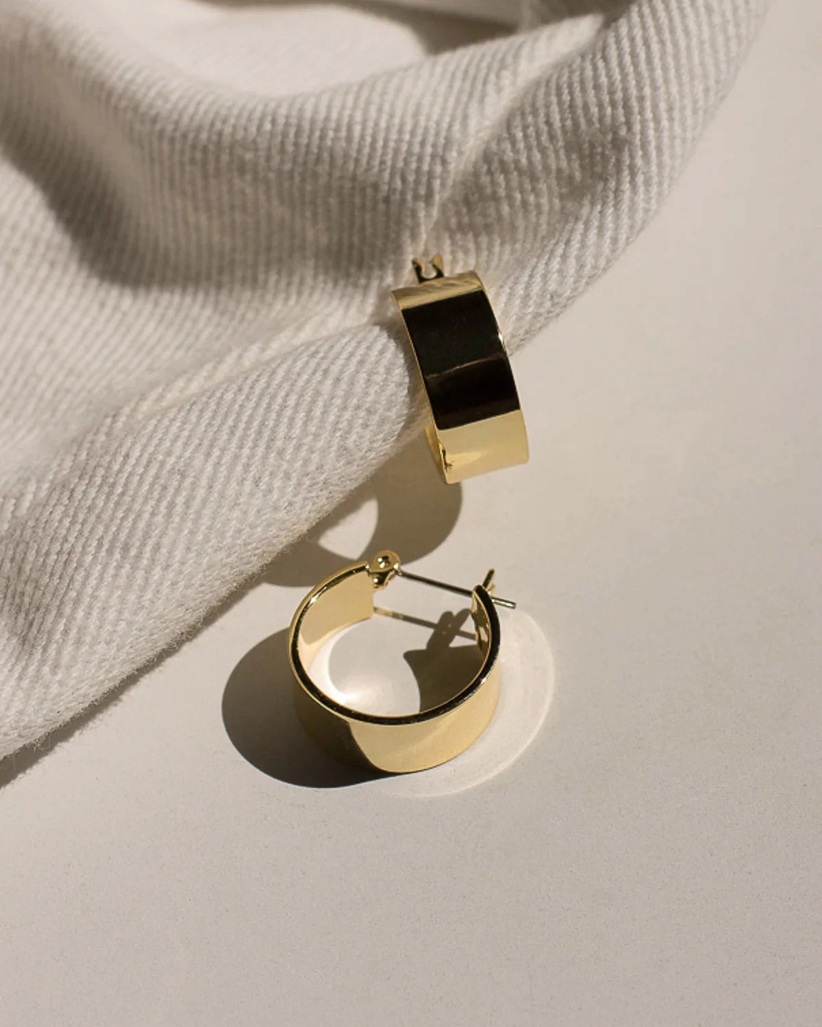 Gold $|& Luv AJ Positano Hoops - VOF Detail