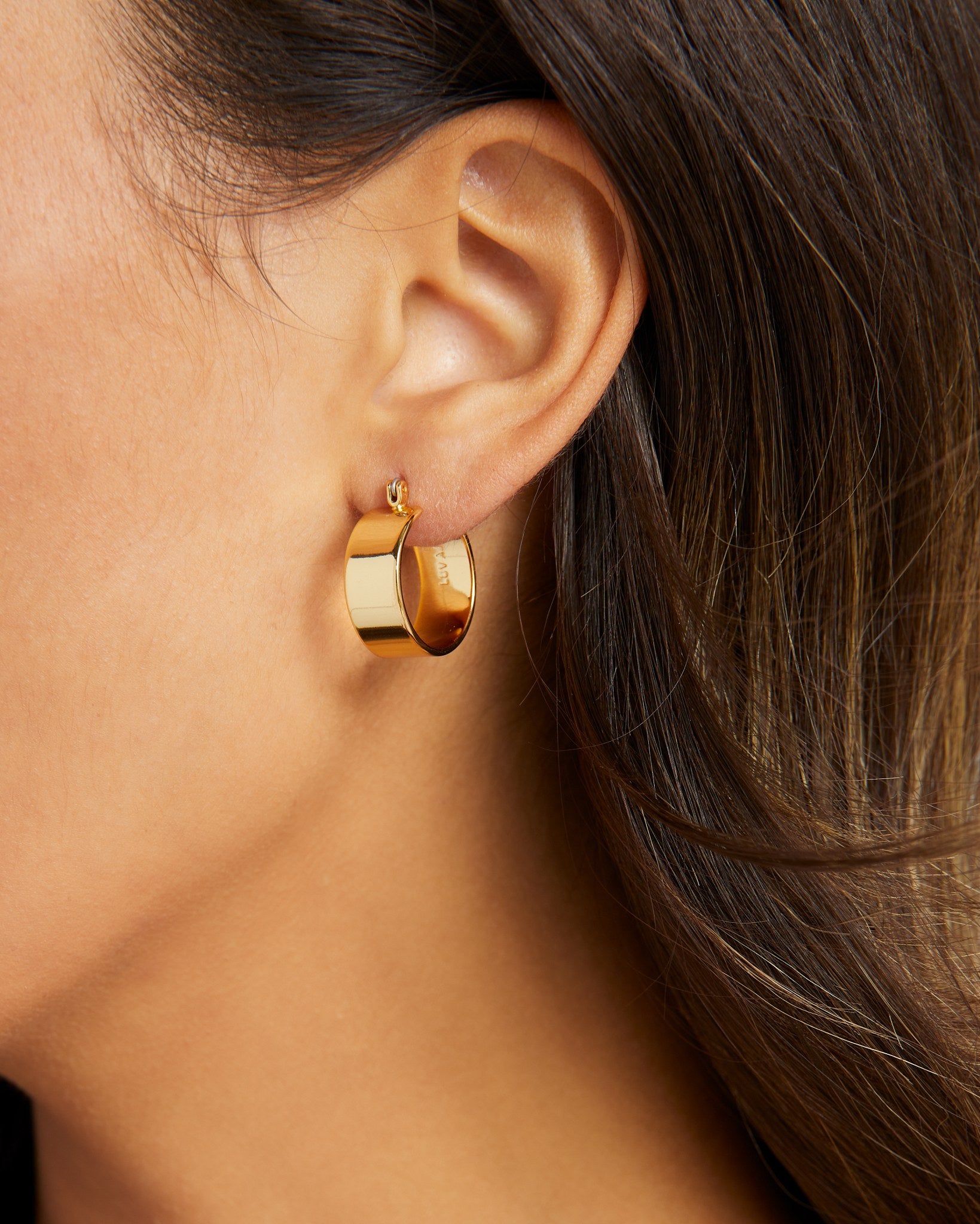 Gold $|& Luv AJ Positano Hoops - SOF Front
