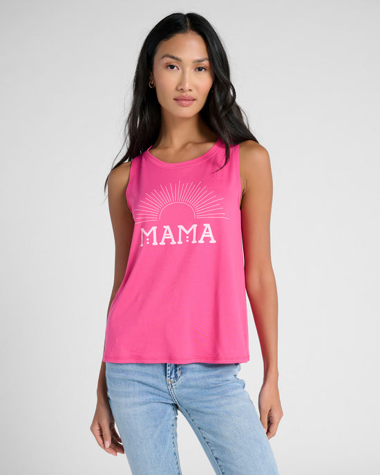 Clay Red $|& Herizon Mama Graphic Tank - SOF Front