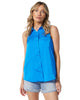 Sleeveless Button Front Solid Woven Top