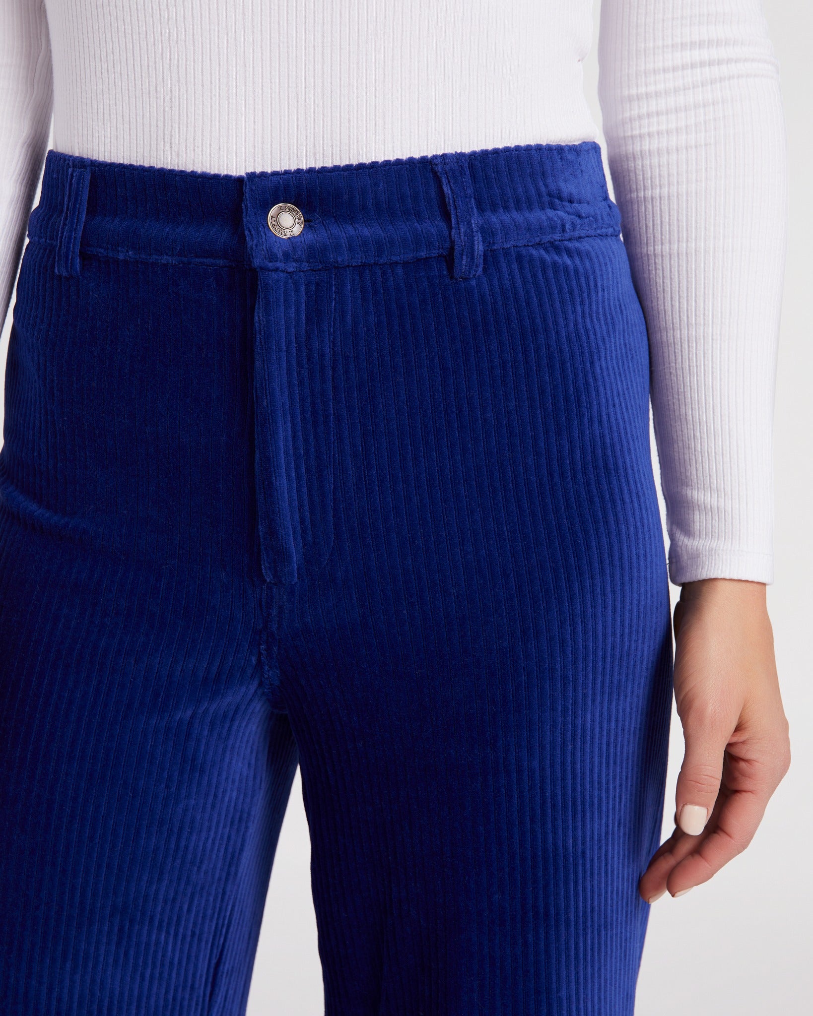 Sapphire Blue $|& Z Supply Prospect Knit Corduroy Pant - SOF Detail