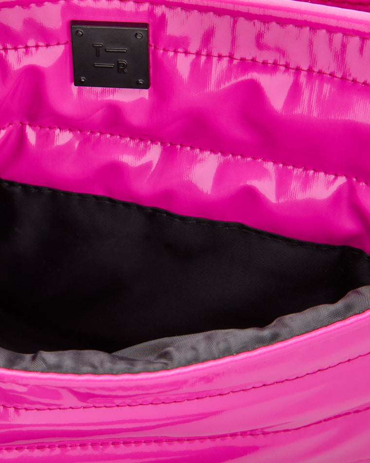 Sizzling Pink Patent $|& Think Royln Downtown Crossbody - Hanger Detail