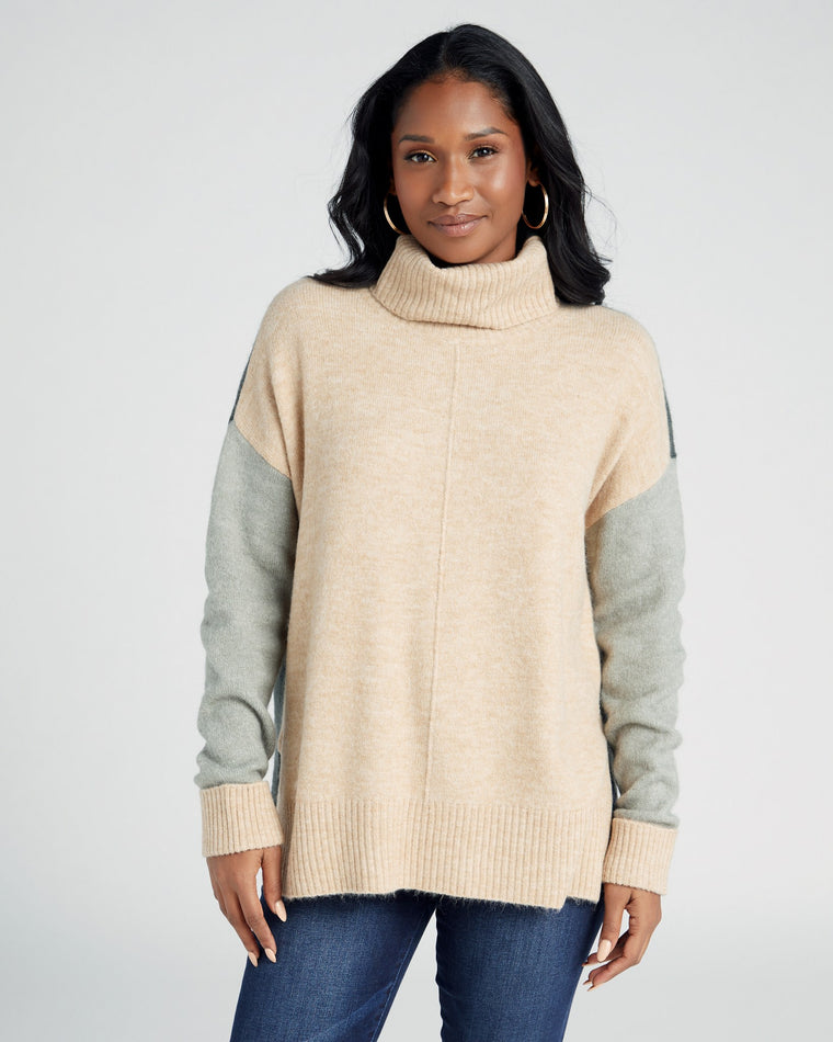 Nomad $|& Tribal Colorblock Turtleneck Sweater - SOF Front