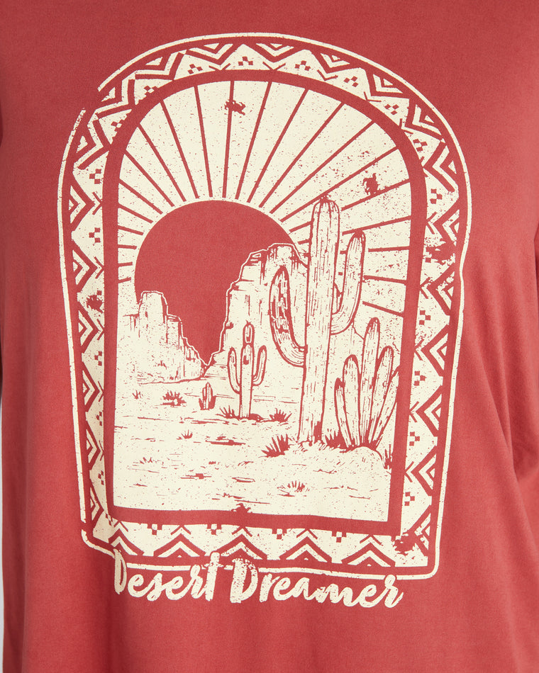Terracotta Red $|& Polagram Desert Dreams Graphic Tee - SOF Detail