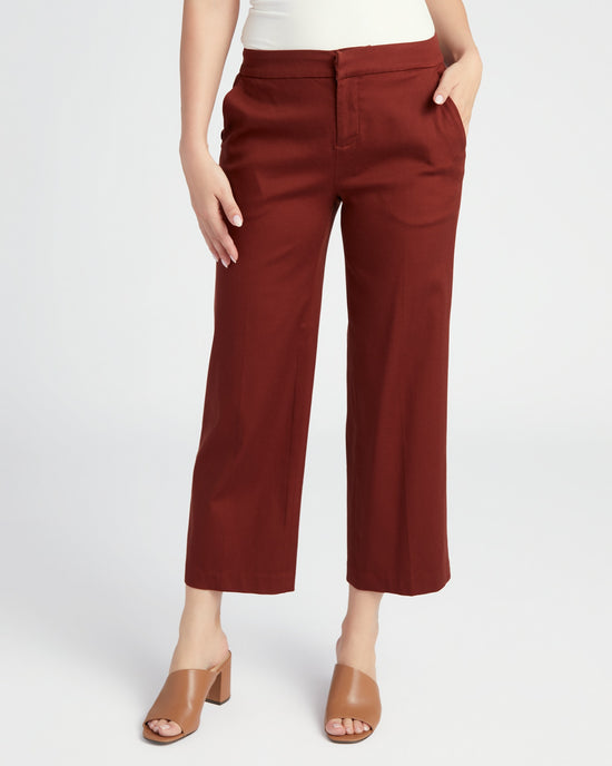 Brunette $|& Liverpool Wide Leg Ankle Trouser - SOF Front