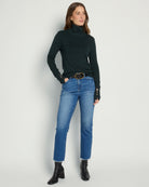 Astro Green $|& Skies Are Blue Turtleneck Sweater withButton Detail - UGC On Fig