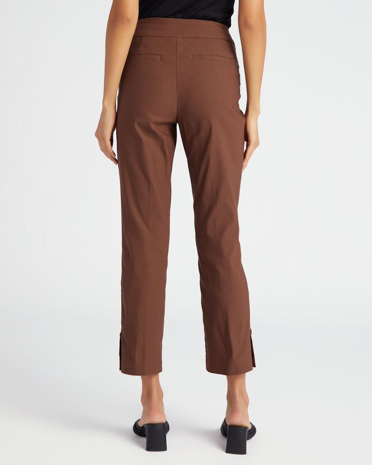 Chocolate $|& Tribal Flatten Pull-On Ankle Pant - SOF Back