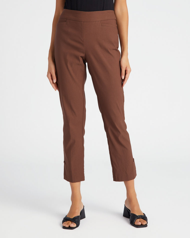 Chocolate $|& Tribal Flatten Pull-On Ankle Pant - SOF Front
