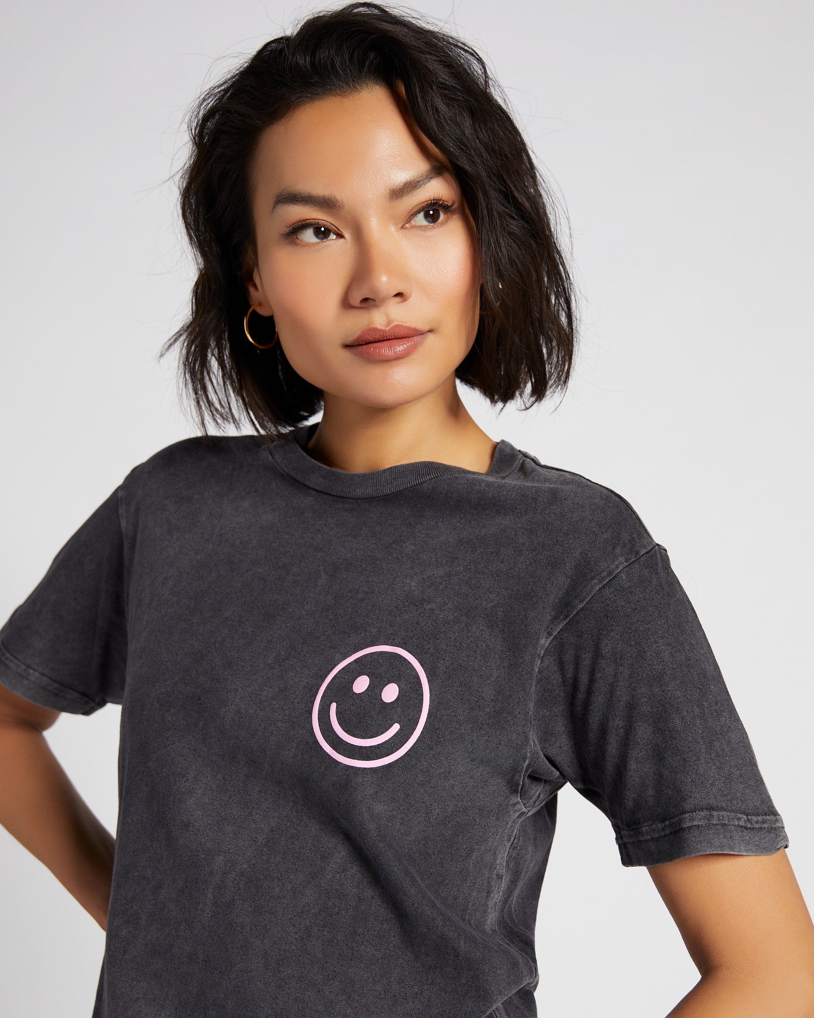 Vintage Black $|& Lulusimon Not Drinking Alone Oversized Vintage Tee - SOF Detail
