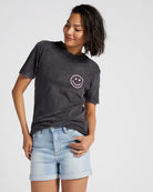 Vintage Black $|& Lulusimon Not Drinking Alone Oversized Vintage Tee - SOF Front