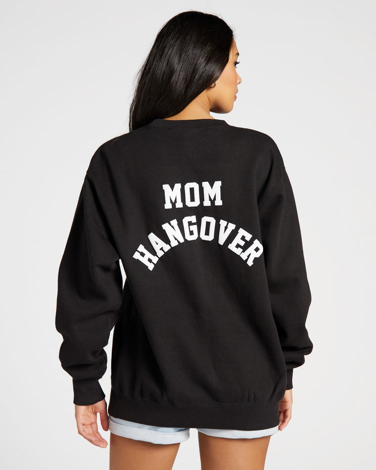 Black $|& Lulusimon Mom Hangover Bolt Oversized Sweatshirt - SOF Back