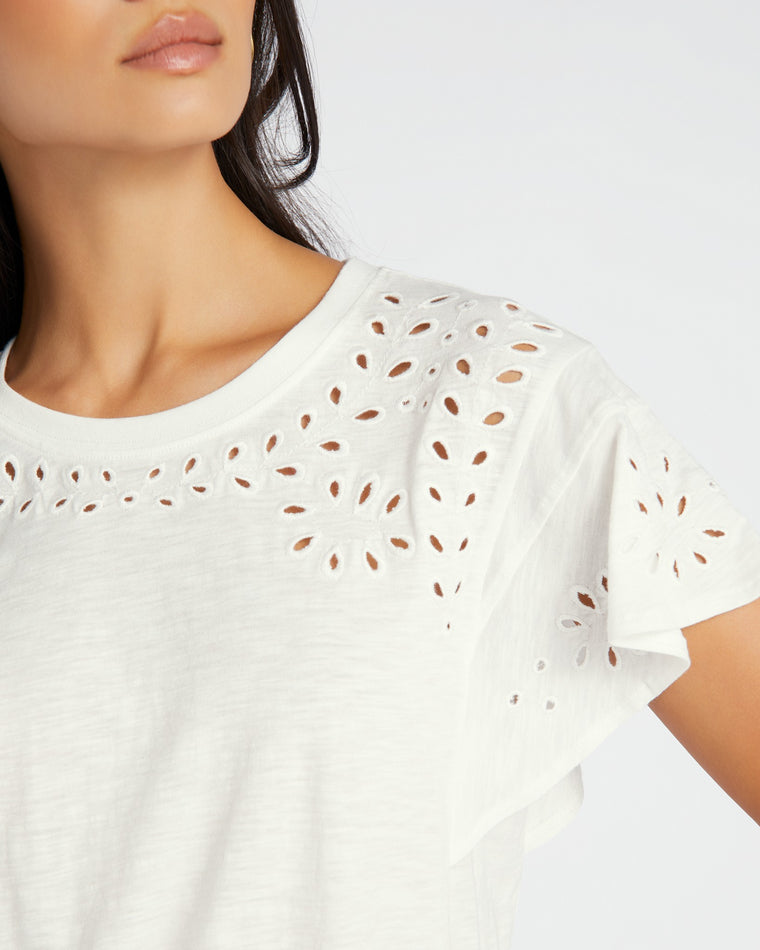 White $|& Z Supply Alanis Embroidered Top - SOF Detail