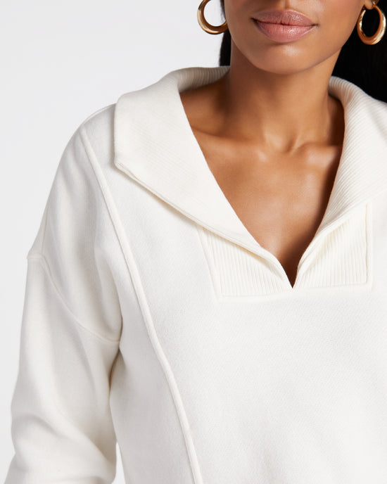 Sandstone $|& Z Supply Soho Fleece Sweatshirt - SOF Detail