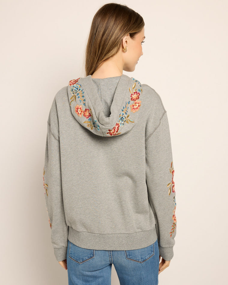 Grey Grey $|& Driftwood Embroidered Zip Up Hoodie - SOF Back