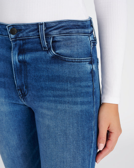Dark Blue $|& L.T.J Bella Mid Rise Flare - SOF Detail