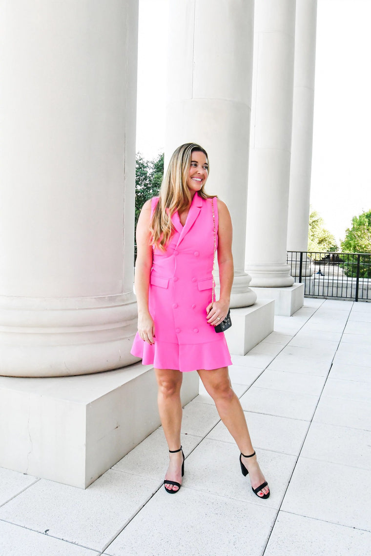 Pretty in Pink $|& Skies Are Blue Suiting Dress - UGC On Fig