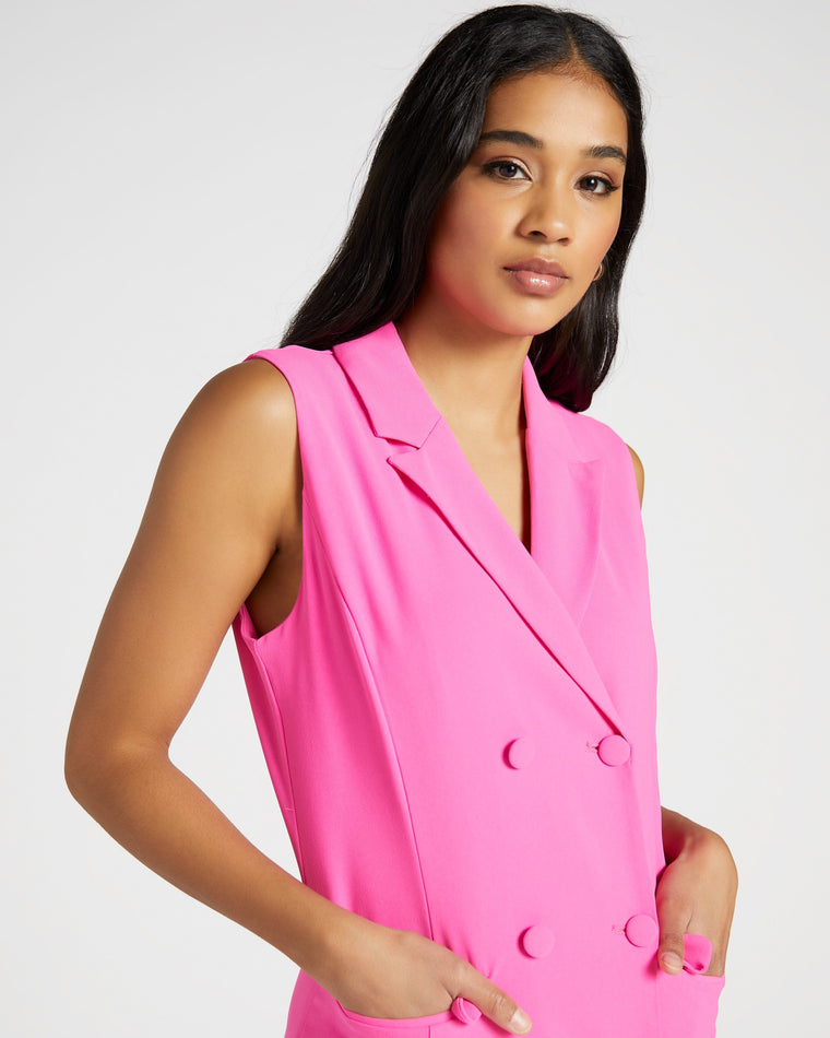 Pretty in Pink $|& Skies Are Blue Suiting Dress - SOF Detail