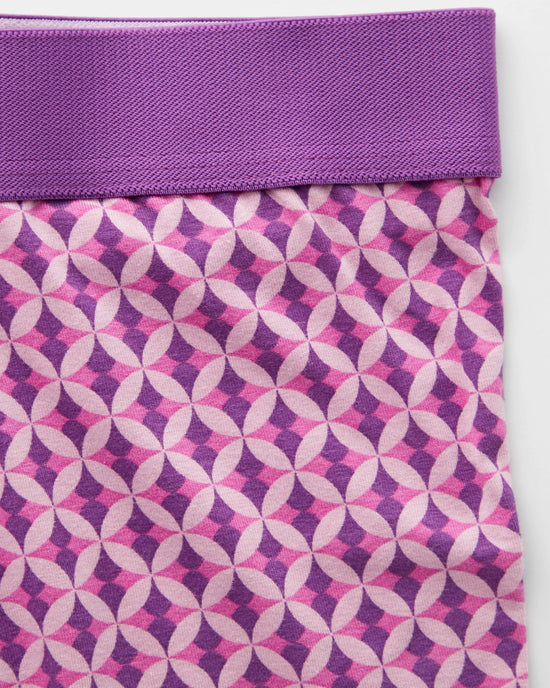 Purple Interlock Purple $|& Wood Underwear 1" Trunk - Hanger Detail