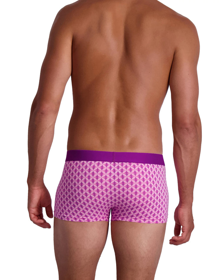 Purple Interlock Purple $|& Wood Underwear 1" Trunk - VOF Back