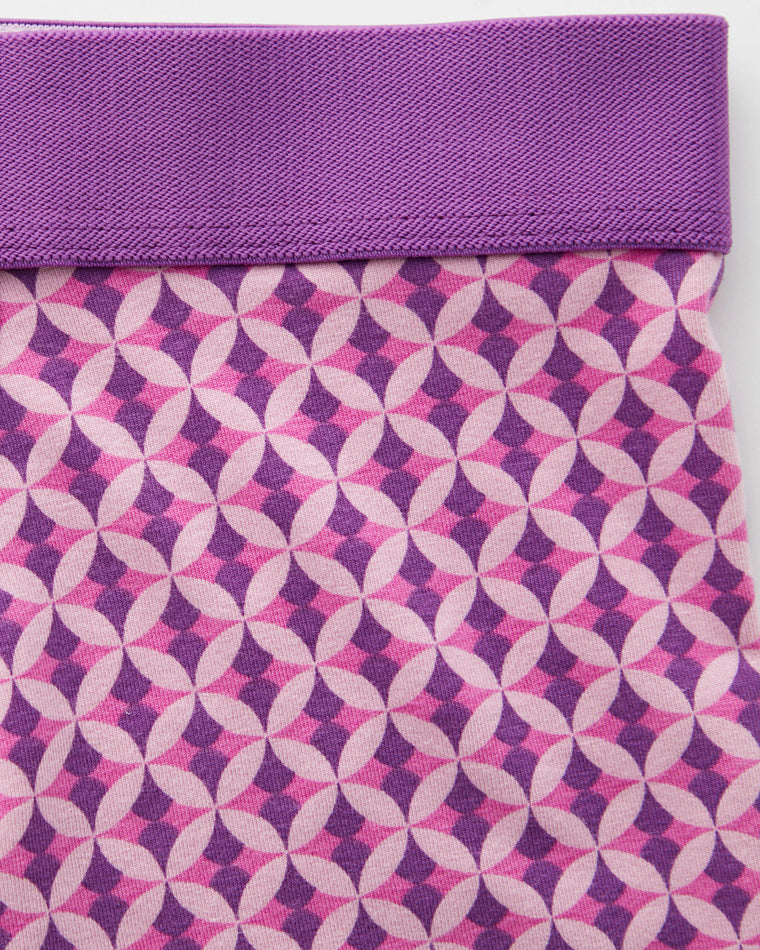 Purple Interlock Purple $|& Wood Underwear Boxer Brief - Hanger Detail