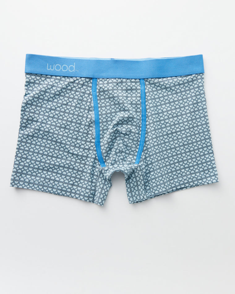 Steel Blue Rings Grey $|& Wood Underwear Boxer Brief - Hanger Front