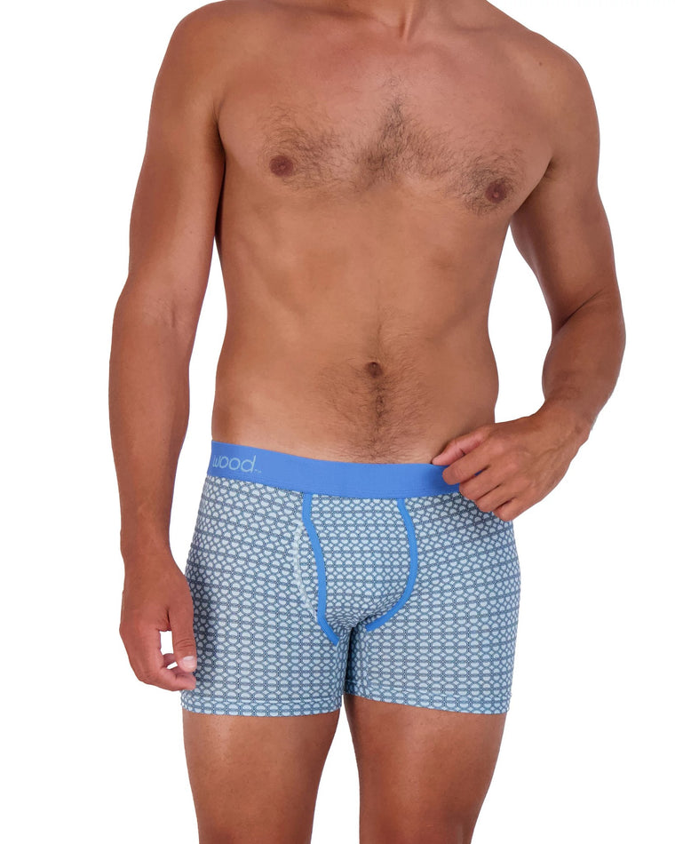Steel Blue Rings Grey $|& Wood Underwear Boxer Brief - VOF Front
