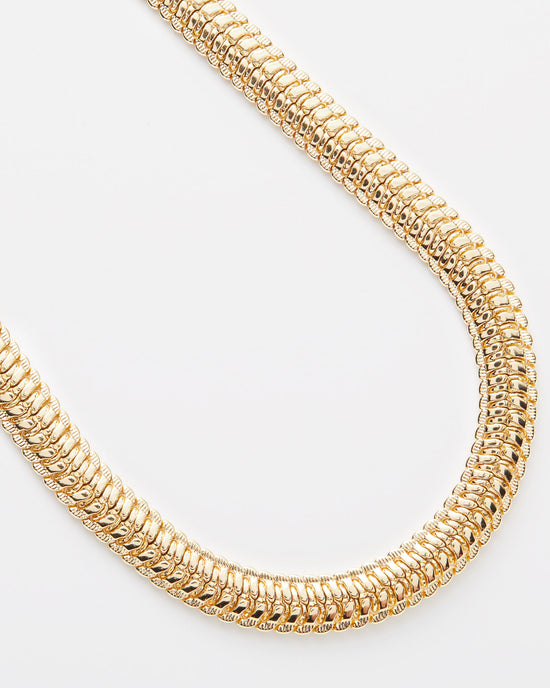 Gold $|& Joy Dravecky Jewelry Cindy Thick Necklace - Hanger Detail