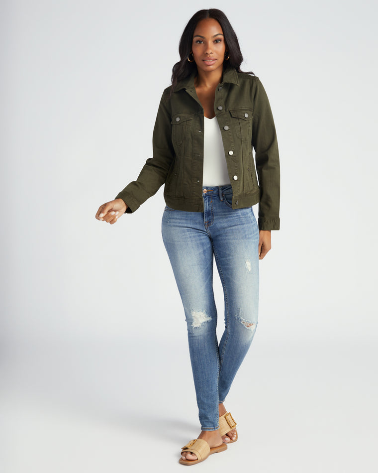Grassfed Green $|& Liverpool Classic Jean Jacket - SOF Full Front