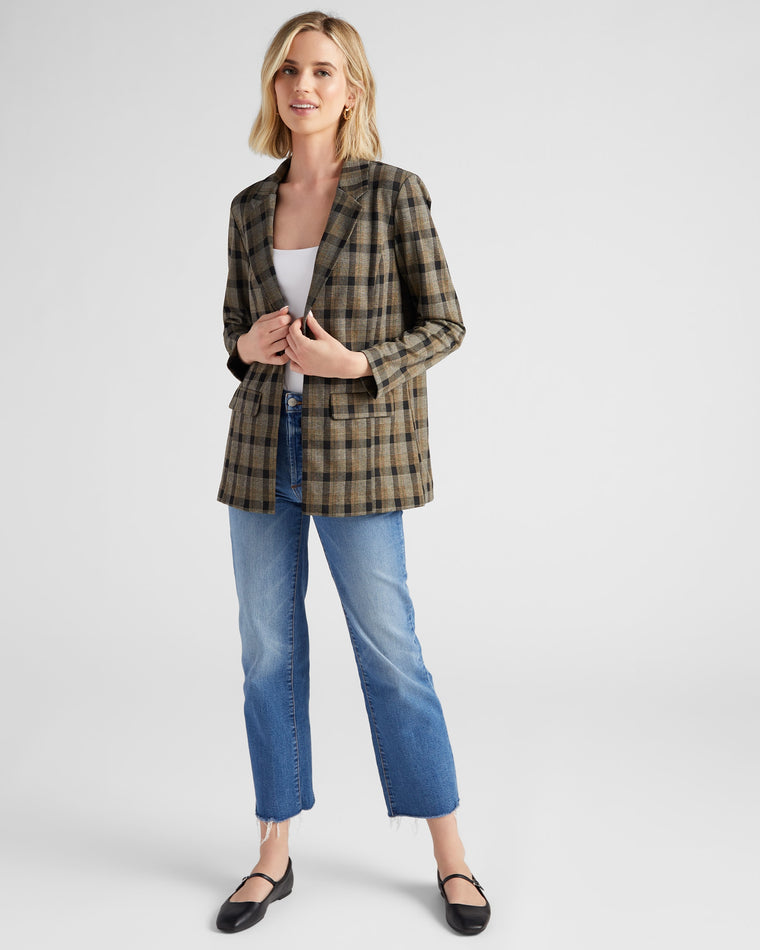 Plaid boyfriend jacket hotsell