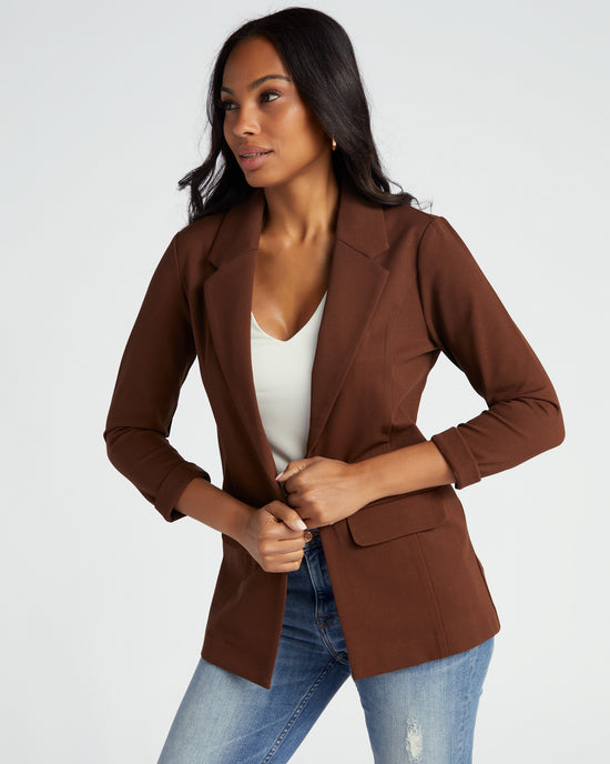 Brownstone $|& Liverpool Boyfriend Blazer - SOF Front