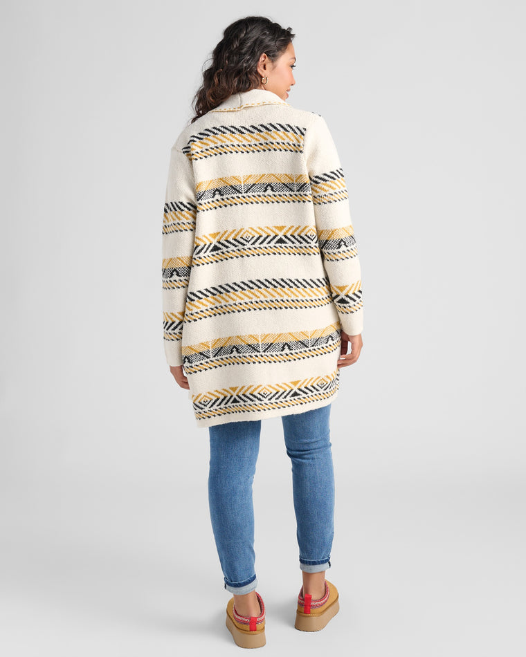 Copper $|& Staccato Geo Stripe Heavy Sweater Cardigan - SOF Back