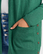 Forest $|& Staccato Open Front Cardigan with Button Detail - SOF Detail