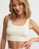 Bone $|& Z Supply Zoe Ribbed Tank Bra - Hanger Back