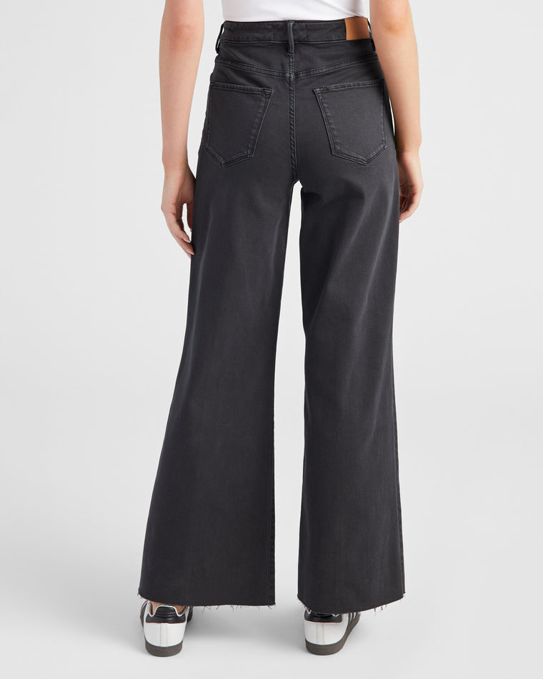 Black $|& Dear John Fiona Wide Leg Jeans - SOF Back