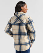 Copper Navy $|& Thread & Supply Tullis Polar Fleece Shacket - SOF Back