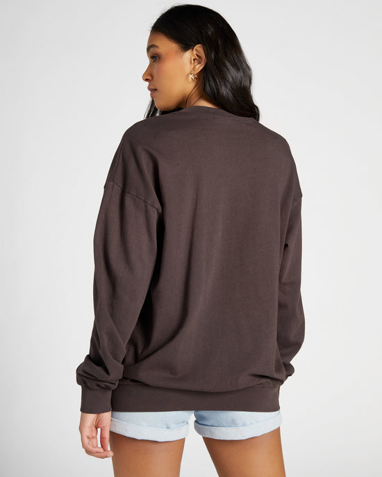 Rich Oak Brown $|& Project Social T Beverly Hills Sweatshirt - SOF Back