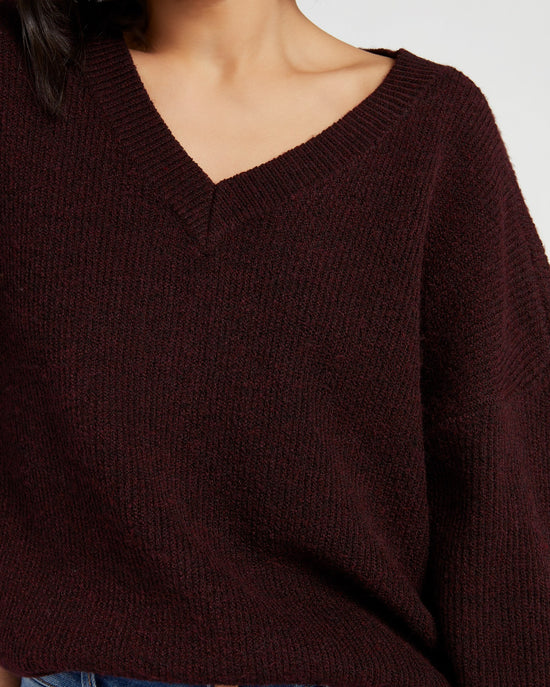 Red Wine $|& Thread & Supply Maria Sweater - SOF Detail