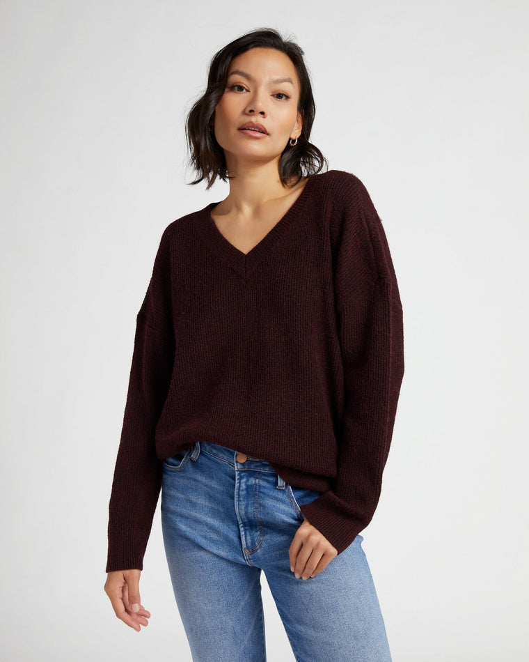 Red Wine $|& Thread & Supply Maria Sweater - SOF Front