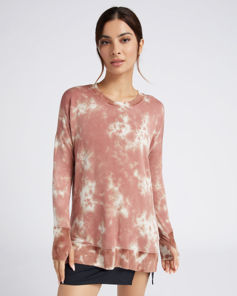 Etruscan Red $|& Interval Tie Dye Unwind Pullover - SOF Front