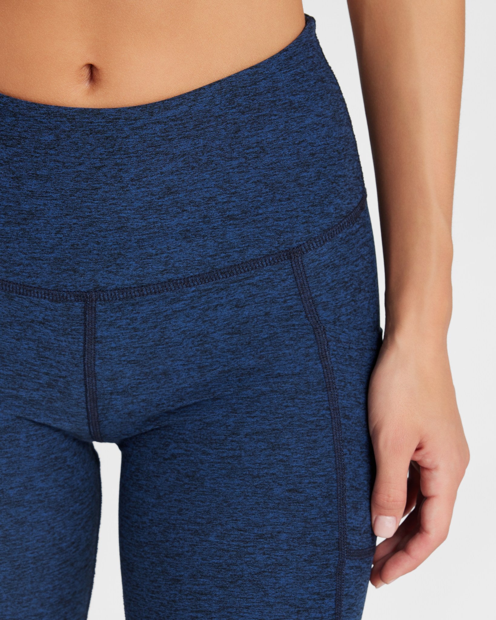 Iris Black $|& Interval FlowHeather Sculpt Pocket Bike Short - SOF Detail