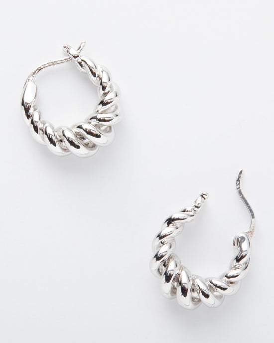 Silver $|& Leeada Jewelry Flora Hoops - Hanger Detail