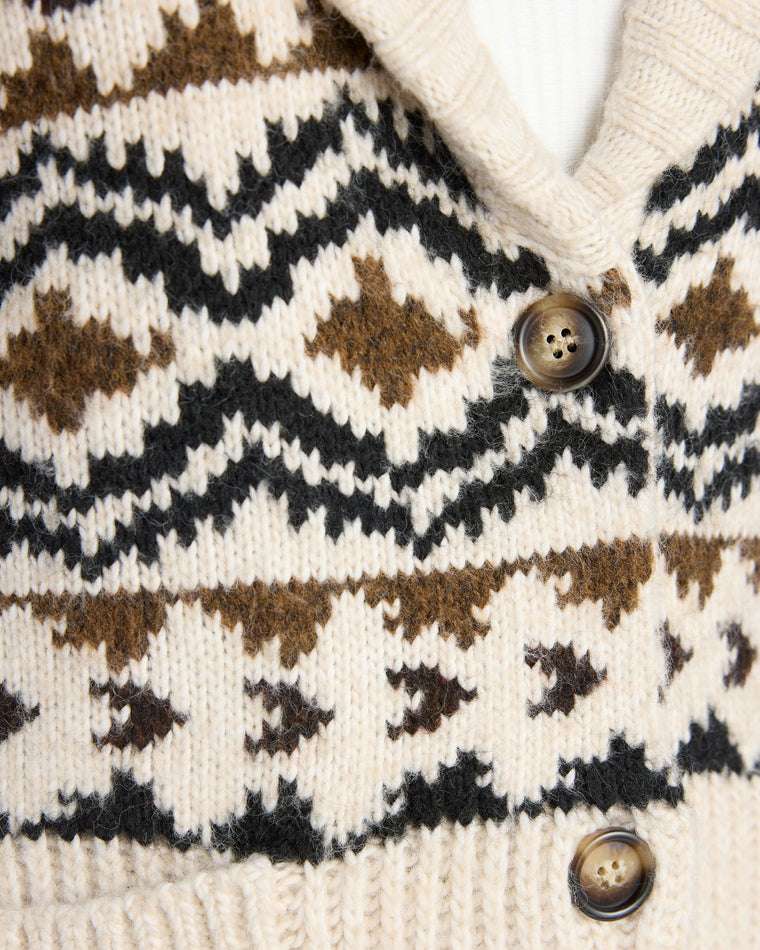 Aztec Border $|& Weekend LA Spencer Cardigan - SOF Detail